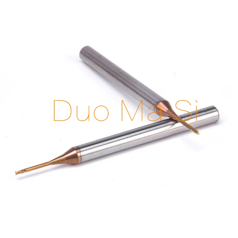 HRC60 Micro Deep Groove End Mill 0.2-3.0mm Shank Milling Cutter Carbide CNC Router Bit TiCN Coated Mini Milling Cutter