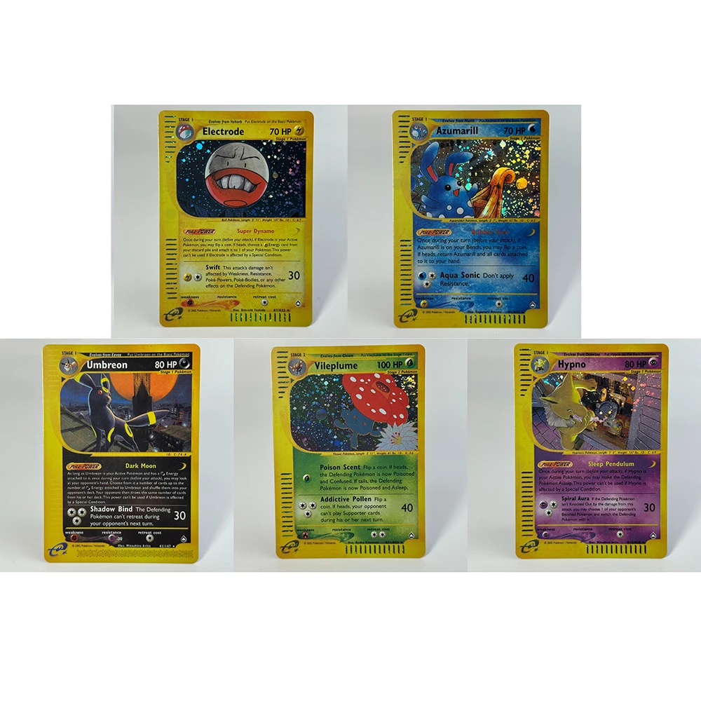 55PCS/Set PKM PTCG-F Whole Set Umbreon Charizard Alakazam Gengar Vaporeon Ampharos Toys gifts game cards complete collection