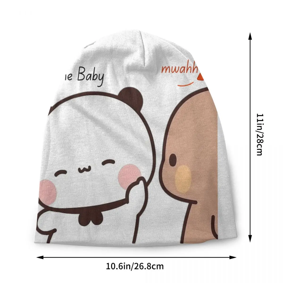 Kiss Me Baby Mwah Bubu Dudu Panda And Brownie Bear Couple Skullies Beanies Caps Streetwear Winter Warm Knitted Hats Bonnet Hats