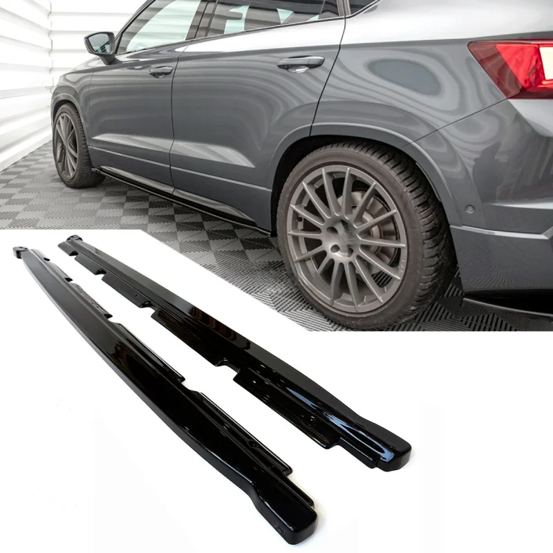 Factory Customization ABS Gloss Black Side Skirts Side Extension Body Kit Car Exterior Tuning Parts Ateca 2018-2024