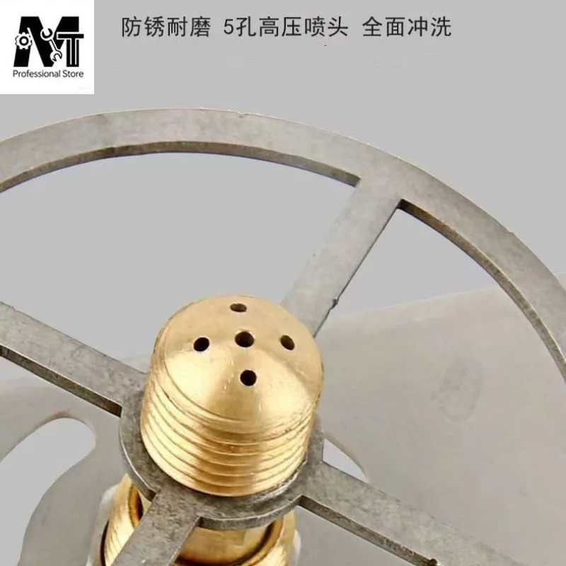 Bottle Opening Bottle Washer, Stainless Steel Knife Holder Pure Copper Pressing Nozzle, Medicine Mixing Artifact Bottle Rinser