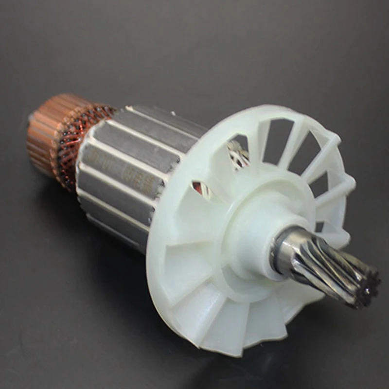 1PC Electric Motor Stator/Rotor For Hitachi PH65A Circular Saw 15mm Drive Shaft Rotor Armature 9 Teeth/55mm Core Armature AC220V