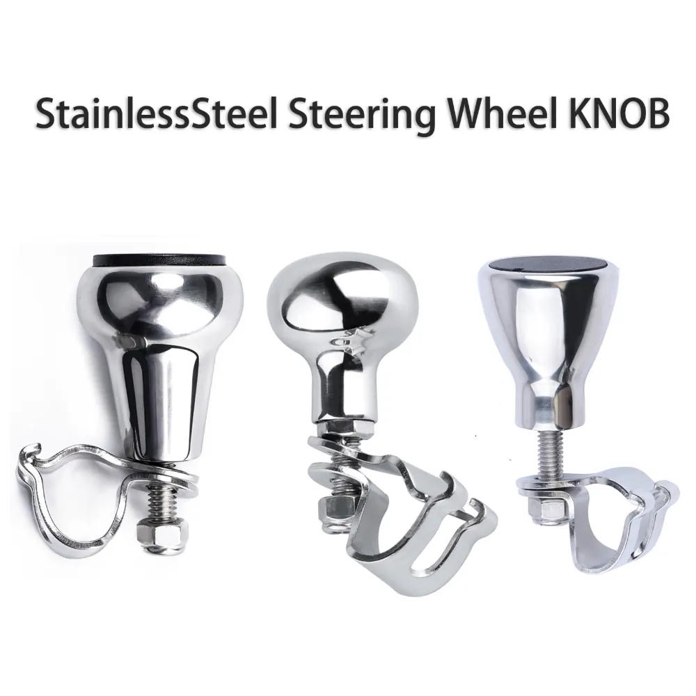 316 Stainless Steel Steering Wheel Knob Marine Steering Assist Handle Single Hand Turning Helper for Yacht Fishing Boat
