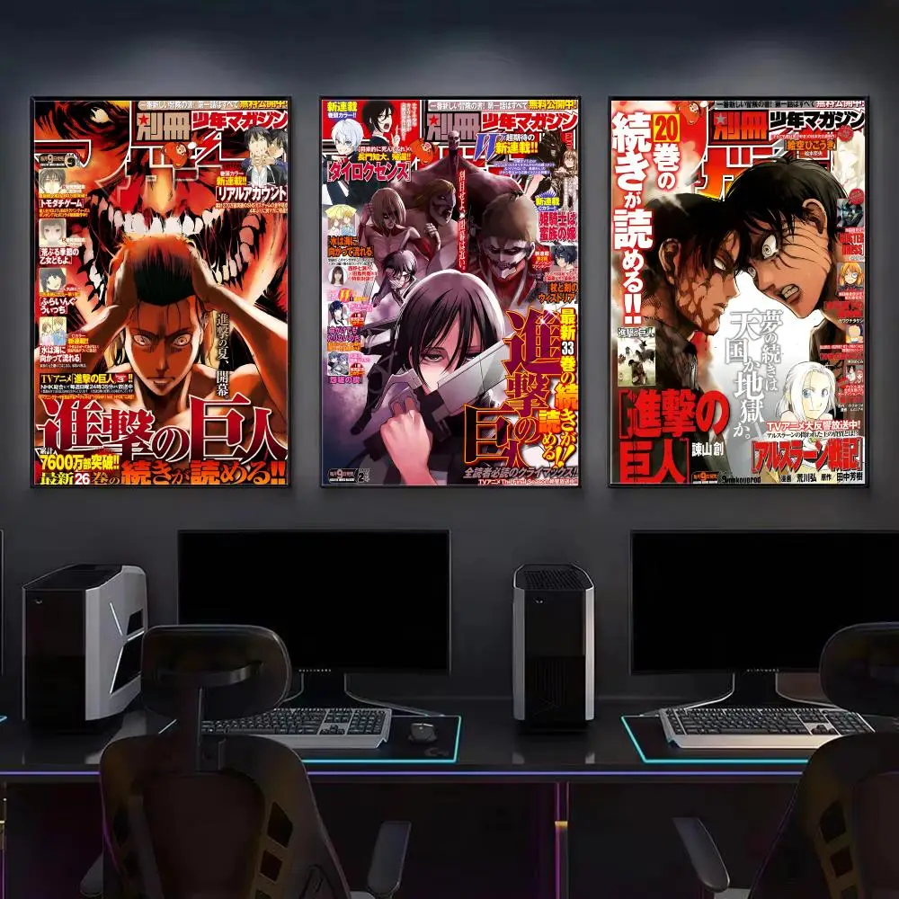 Anime A-Attack on Titan Wall Art Print, Aesthetic Room Decor, Modern Home Decor, Removable Print, Bedroom Living Space Decor