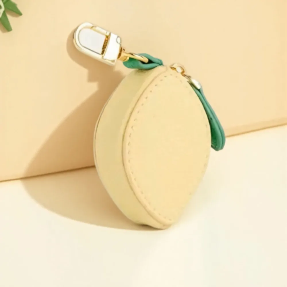 

Mini Cute Fruit Shape Coin Purse Zipper Strawberry Kid's Coin Pouch Exquisite Lemon Bag Keychain Pendant Women