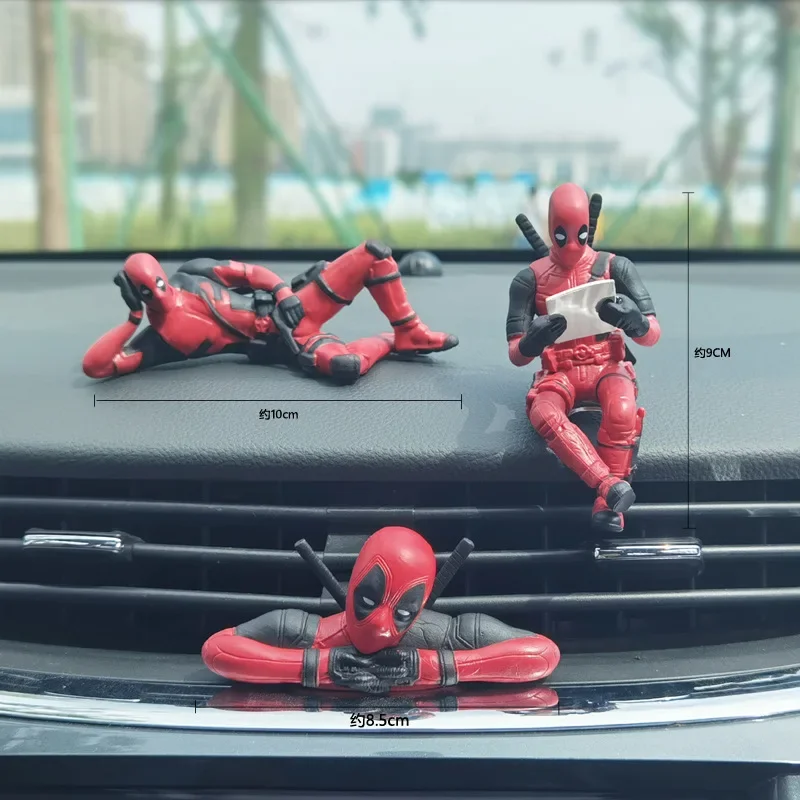 Marvel Deadpool Anime Figure Car Pendant Ornaments Cartoon Hanging Interior Decoration Model Accessories Swing for Kids Toy Gift