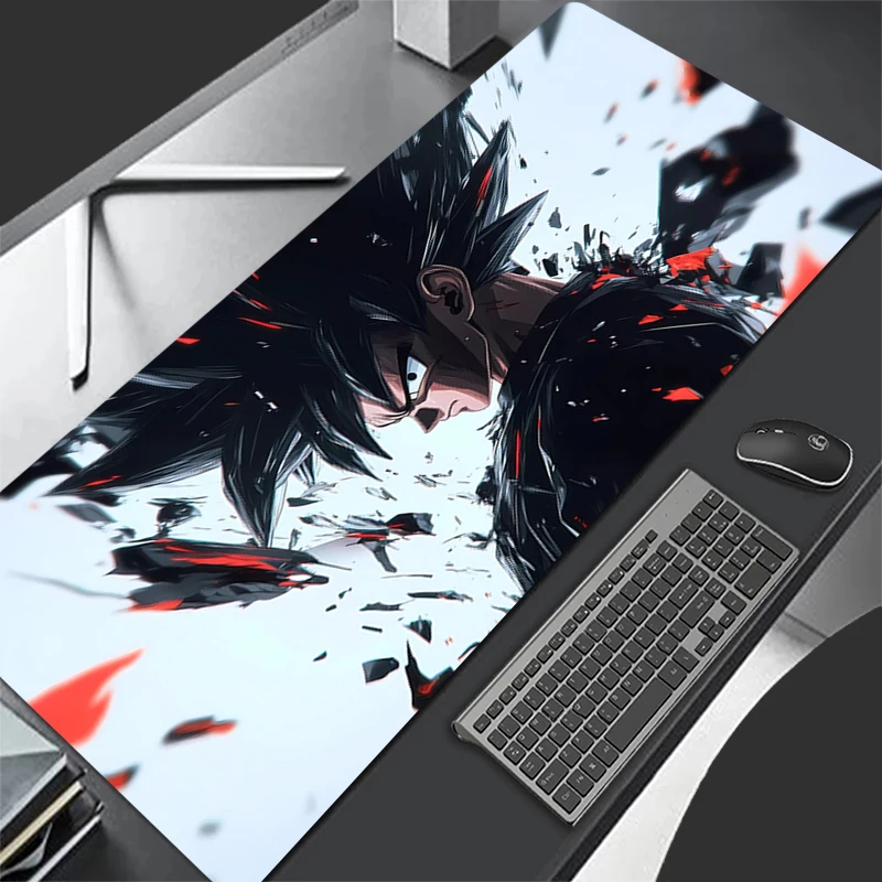 Podkładka pod mysz DBZ E-sports Dragon Ball Komputerowa Gładka Elastyczna Gumowa Podkładka dla Graczy PC Klawiatura Podkładka Kawaii Biała z Obszyciem XXL Podkładka pod Mysz