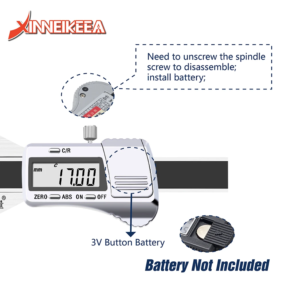 CR1525 Digital Display Chamfer Caliper C Plane R Plane Chamfer Gauge Arc Radius Electronic Vernier Caliper