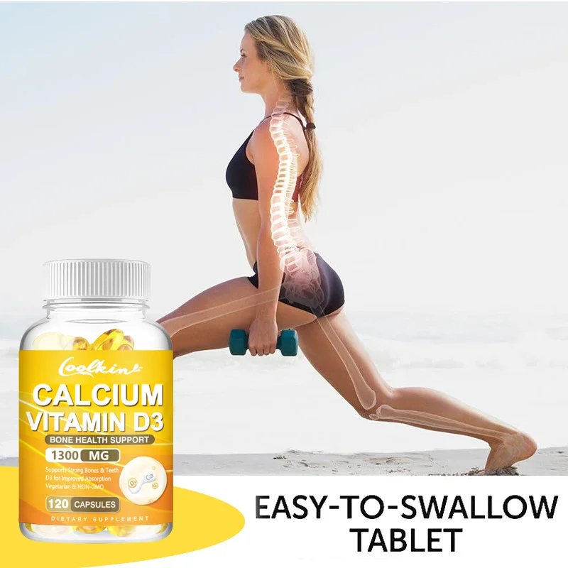 Calcium + Vitamin D3, Promotes Bone Health and Immune Support, Enhances Carbonate Absorption, Dietary Supplement