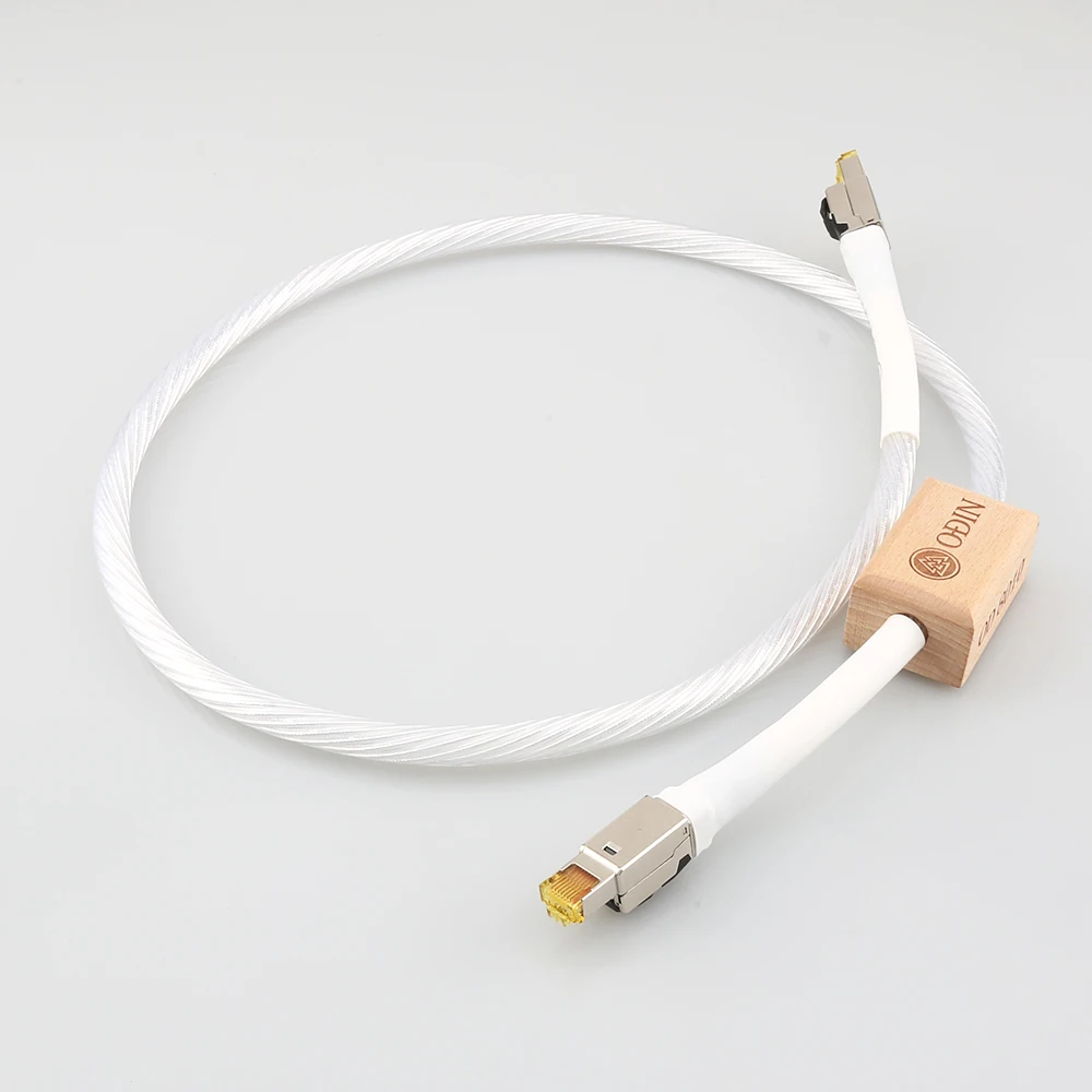 Nordost Odin Ethernet Cable Cat8 Speed Lan Cable RJ45 Network Patch Cable with high purity silver plated conductor