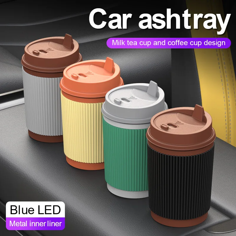 New Multiuse Creative Coffee Cup Car Ashtray Detachable Stainless Steel Ashtray for Car Home Truck