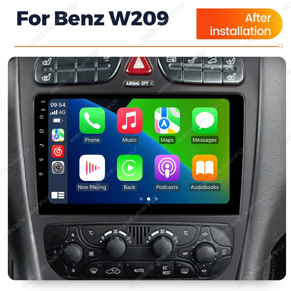 

MEKEDE&NAVIFLY автомобильный радиоприемник стерео видео мультимедийный плеер для Mercedes Benz C Class CLK W203 W209 2000-2005 авторадио головное устройство