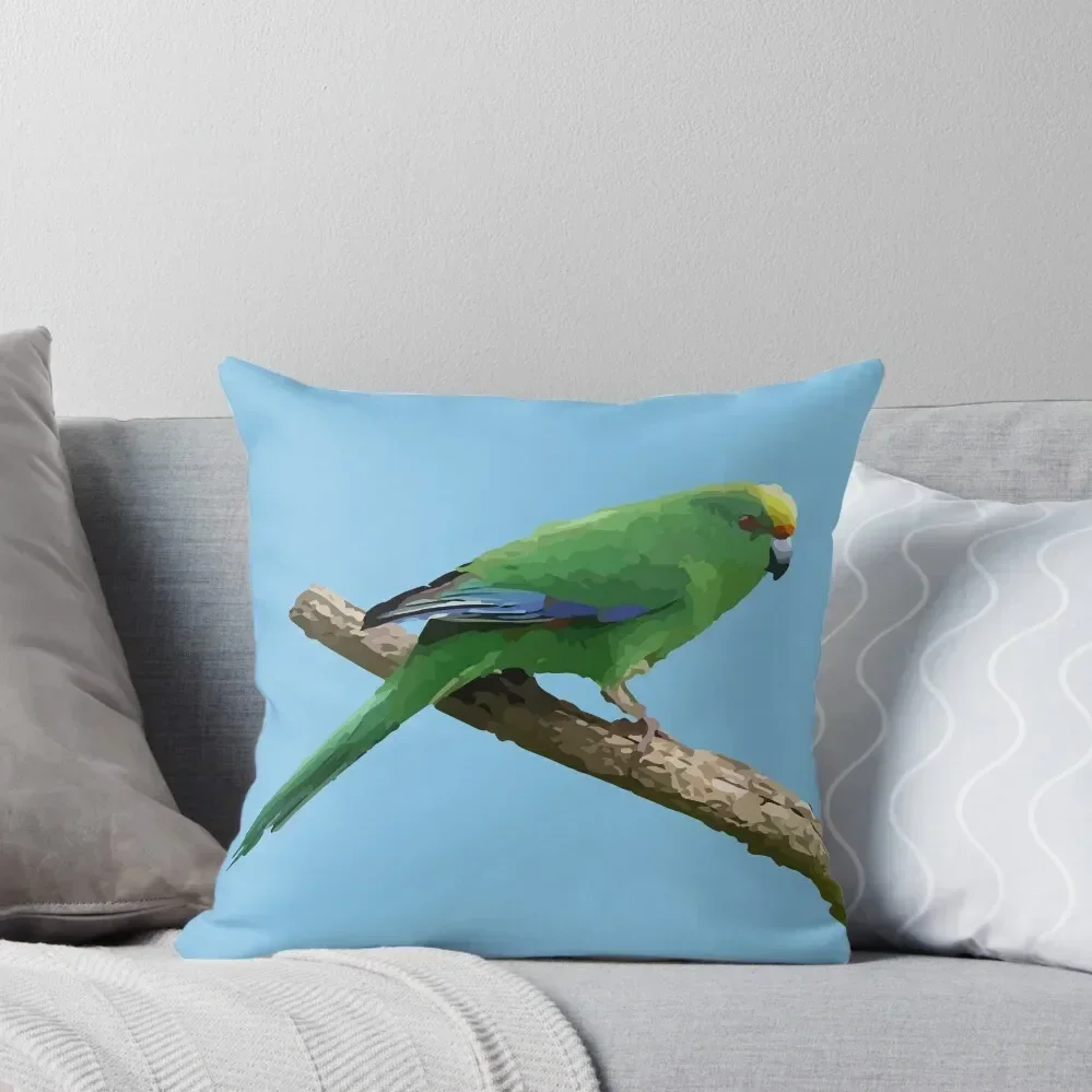 

New Zealand Kākāriki Throw Pillow Pillowcases Bed Cushions Christmas Pillow Cases Pillows Aesthetic pillow