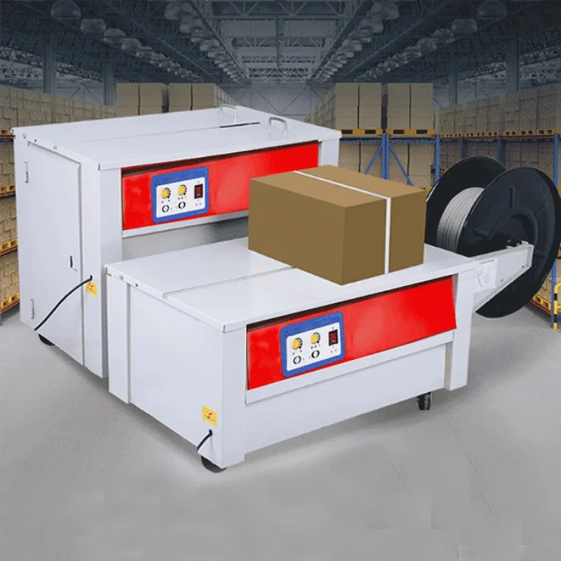 Intelligent Semi & Fully Automatic High Table Strapping Machine PP Belt Carton Packer Industrial Box Binding Strapping Equipment