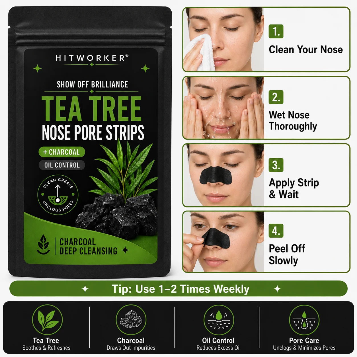 Picture 7: 20pcs Blackhead Nose Strips Deep Cleansing Nasal Patch Remove Dirt Shrink Pores