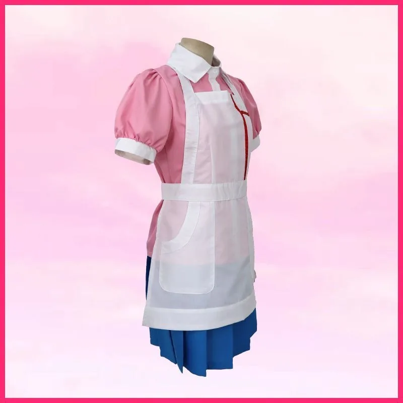 لعبة ميكان تسوميكي أزياء تنكرية وردية اللون للخادمة معاطف للأطباء والممرضات كوس زي لعب الأدوار مجموعة كاملة للنساء لحفلات الهالوين #6