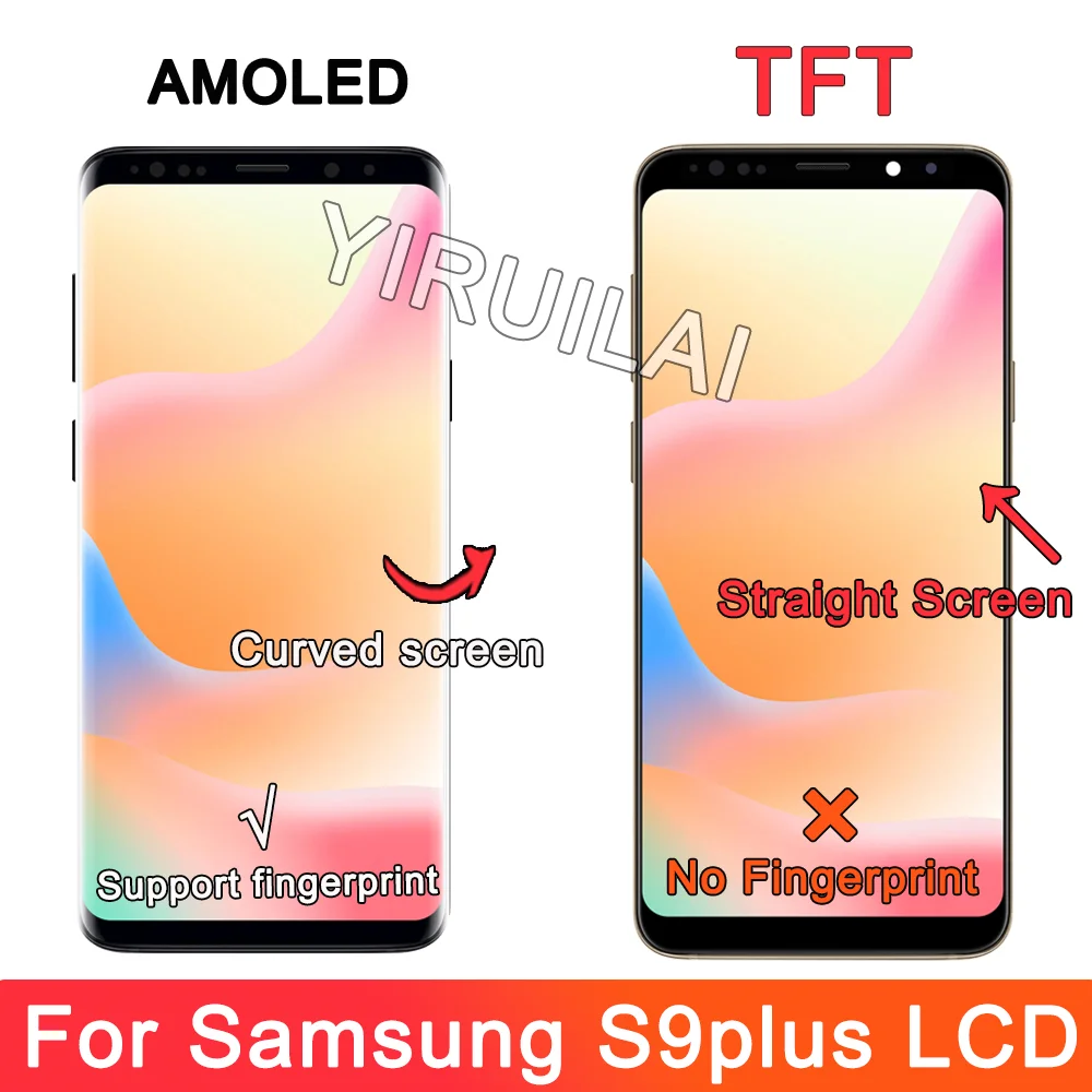 Pantalla 100% probada para Samsung Galaxy S9, montaje de pantalla táctil LCD, digitalizador SM-G960FD S9 G960, pantalla con marco de repuesto