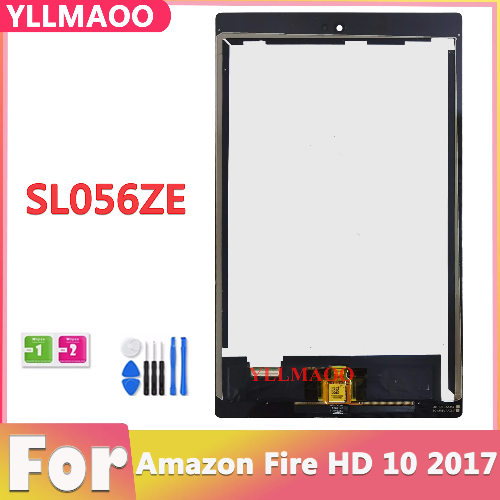 New For Amazon Kindle Fire HD 10 7th Gen SL056ZE 2017 LCD Display Touch Screen Digitizer Assembly Repair Parts for HD 10 2017