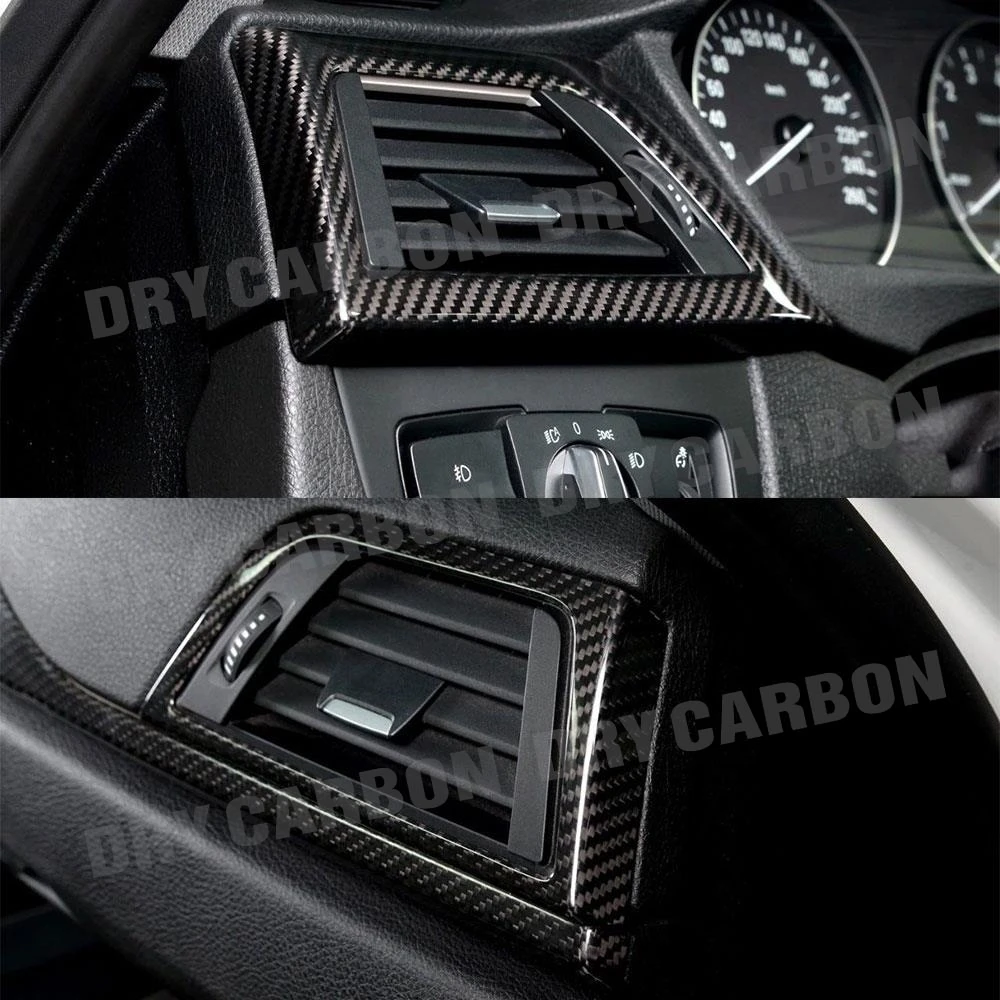 

Dry Carbon AC Outlet Moulding Trim Stickers Door Handle Frame Covers For BMW 3 Series GT F34 2016-2019 F30 2013 -2015 Trims