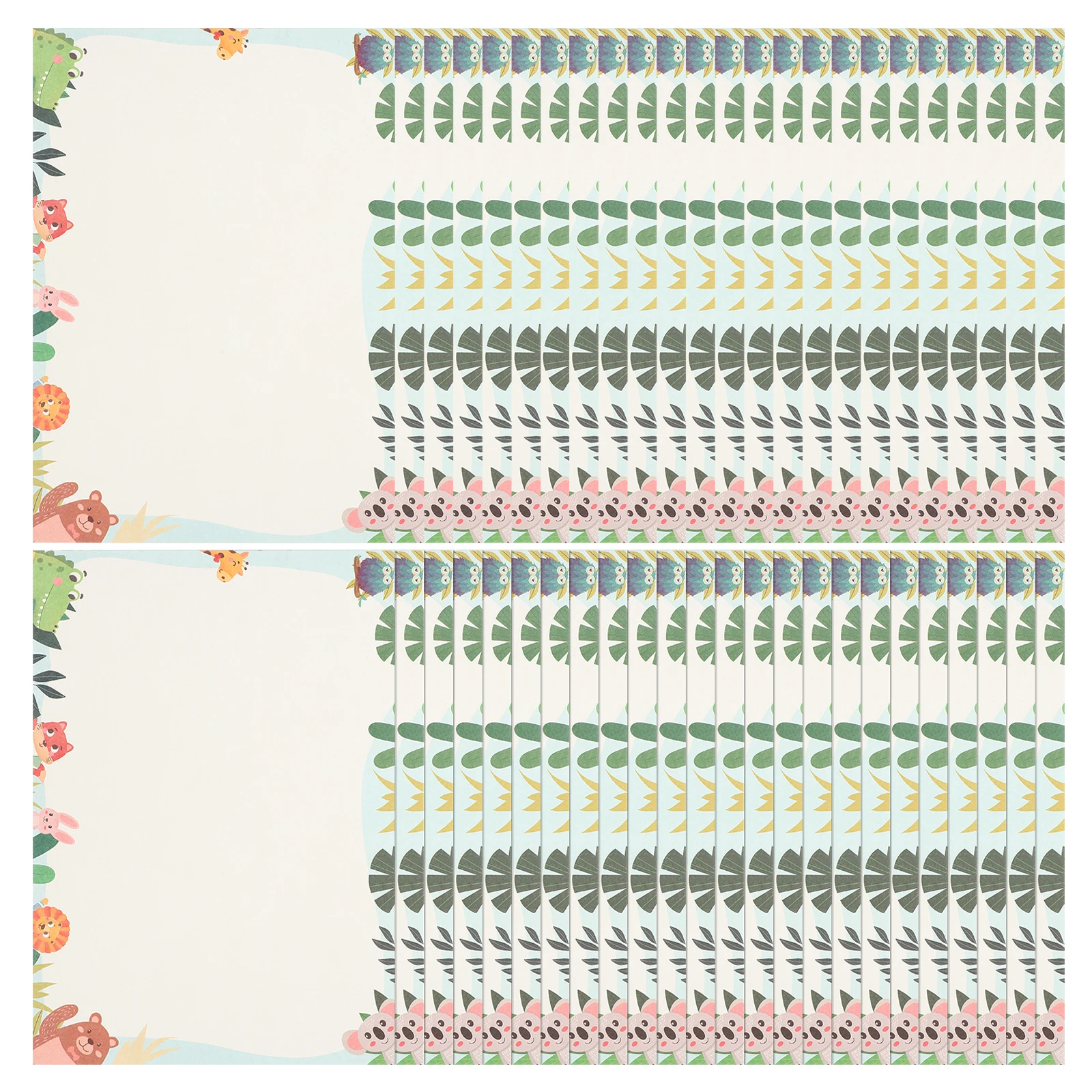 

50pcs Print Paper Letter Writing Stationery Border Colorful Elegant Wedding Birthday Crafts Decorative Lace Chat