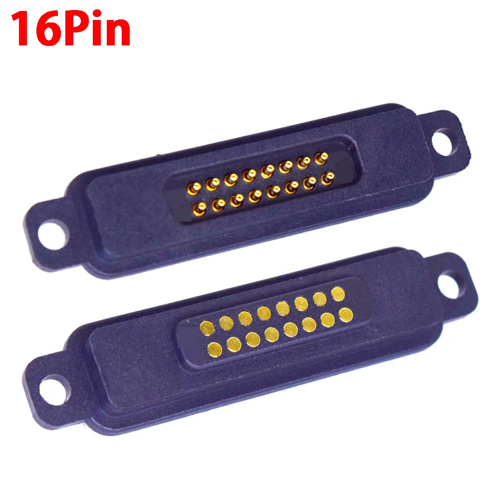 2A 13 14 15 16 17 18 19 20 Pogopin DC Magnetic Pogo Pin Connector  Male Female Spring Loaded DC Power Socket with ears Pitch 2.5