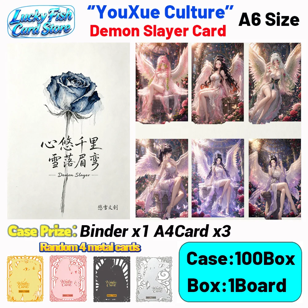 Wholesale 2026 New YouXue Creative Studio Demon Slayer Cards A6 Size Boards Anime Collectibles Character Fan Gifts