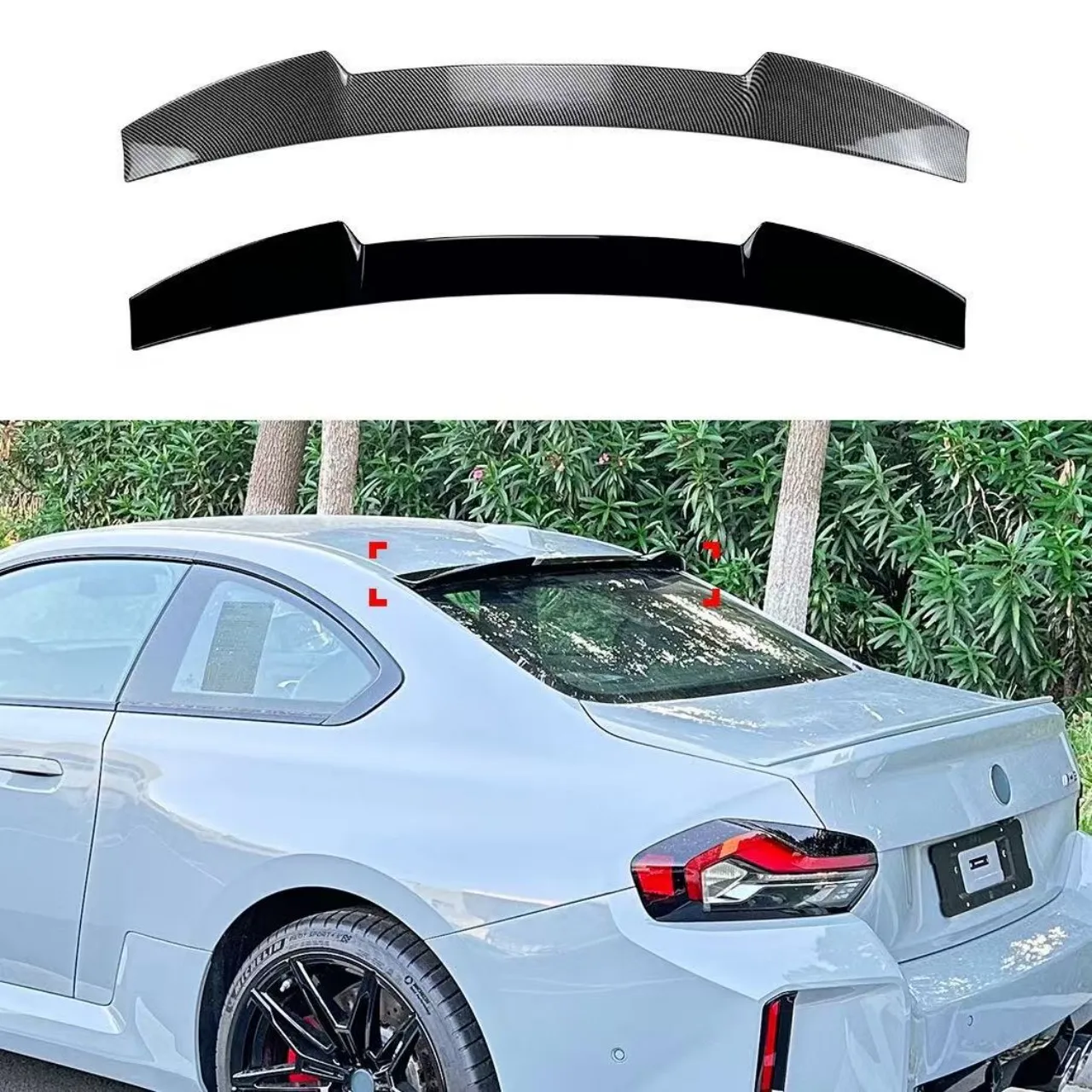 

For BMW 2 Series G42 G87 Coupe M240 M2 2022+ Car Tail Top Wind Spoilers Wings Cars Rear Trunk Roof Sport Spoiler Wing Styling