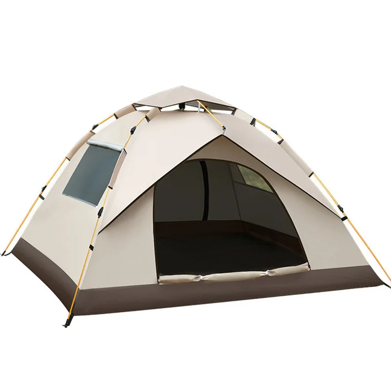 Auto-Setup Panoramic Camping Tent With Full Window & Doors, Waterproof UV-Resistant Instant Shelter For Outdoor Adventures