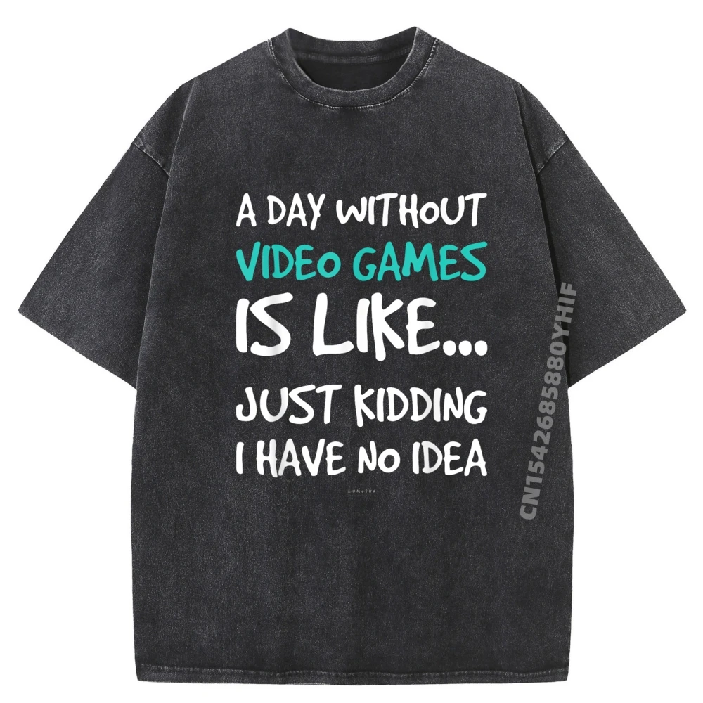

Футболки Lumofuna Day без видеоигр, забавные футболки с видеоиграми, большие и высокие стираные футболки, забавные подарки, роскошная одежда