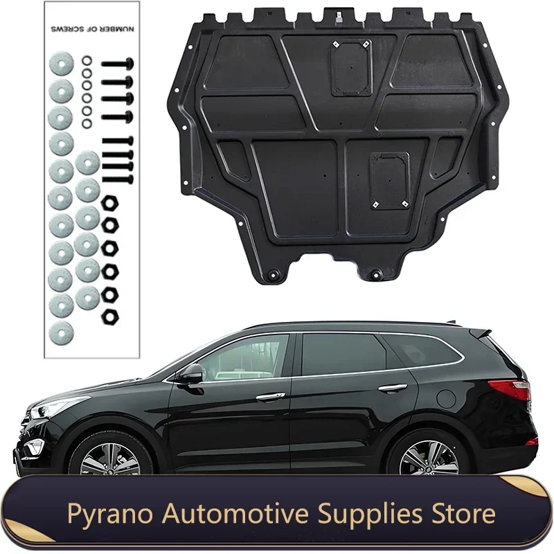 For Hyundai Grand Santa Fe 2013-2021 Engine Guard Board Splash Shield Mud Fender Plate Cover Black Car Mudflap Mudapron Mudguard