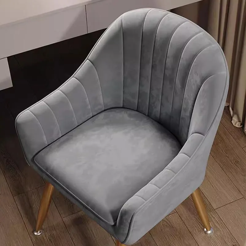 Free Shipping Unique Dining Chairs Comfortable Upholstered Metal Kitchen Chairs Italian Luxurysillas De Comedor Home Furnitures