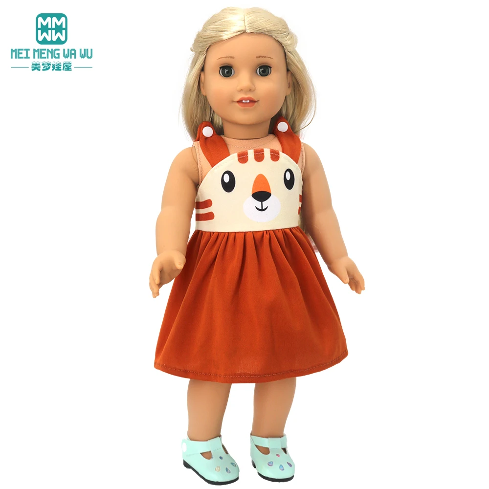 Puppe Kleidung Fit 45cm Spielzeug Amerikanische Puppe Mode Cartoon Gaze Kleid Hemd Hosen Schuhe Mädchen Geschenke – Detail 27