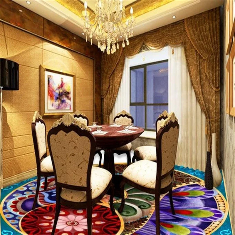 beibehang 3d wallpaper floor papers home decor stereoscopic sailboat Hotels Waterproof pvc self adhesive wallpaper floor tiles