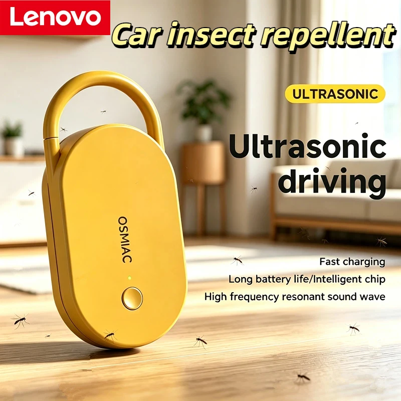 Repelente Ultrassônico Recarregável Lenovo para Carro, Repelente de Mosquitos, Ratos e Pragas, com Bloqueio de Cabeça para Casa, Veículo e Camping