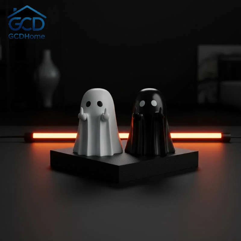 Spooky PVC Ghost Pencil Holder Lightweight Pen Rack Desk Storage Ornament for Halloween Party Favor Home Decor