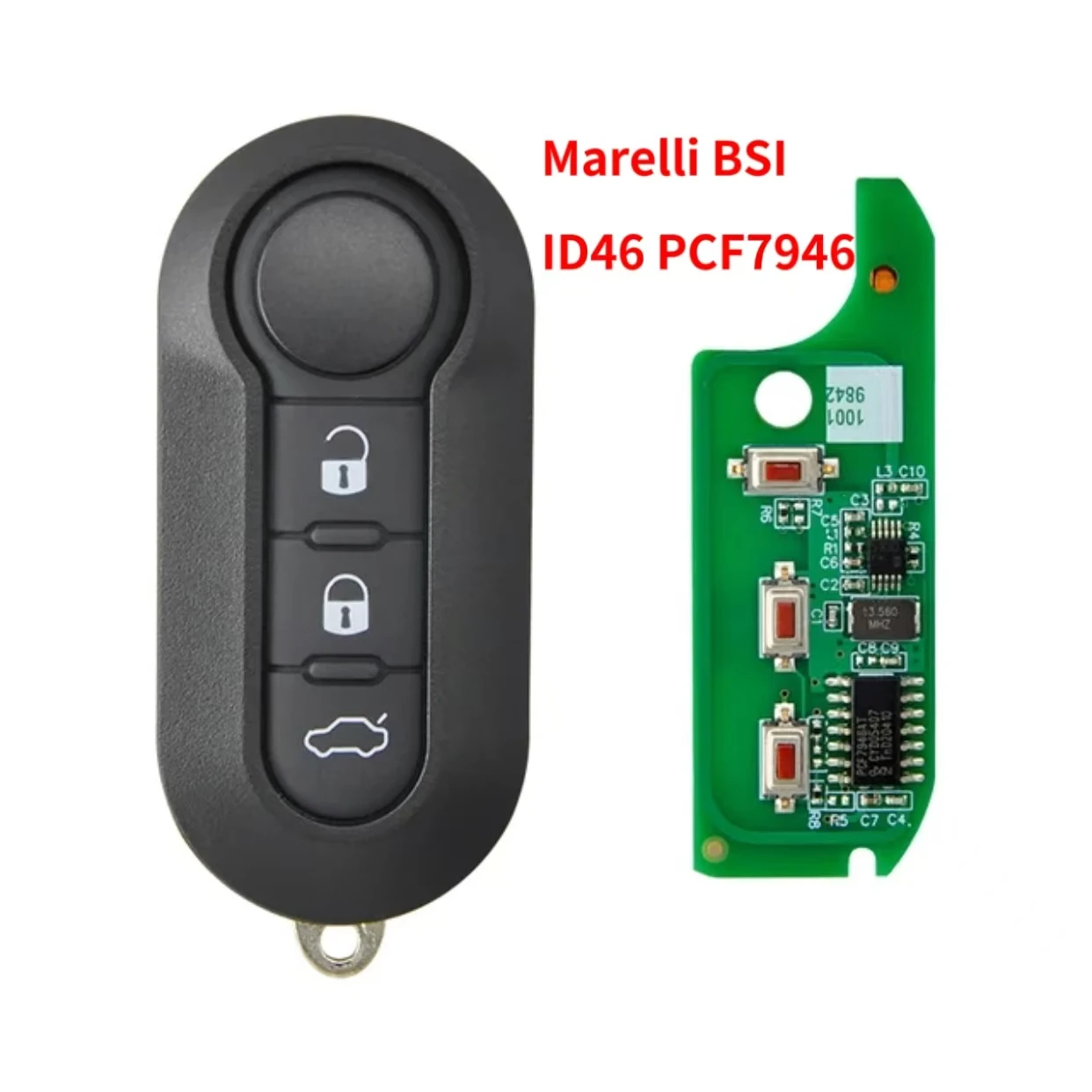 JINGXIN Auto-Funkschlüssel für Fiat 500L Ducato, für Citroen Jumper, für Peugeot Boxer 2008-2015, Marelli BSI RX2TRF198 PCF7946 433ASK – Detail 3