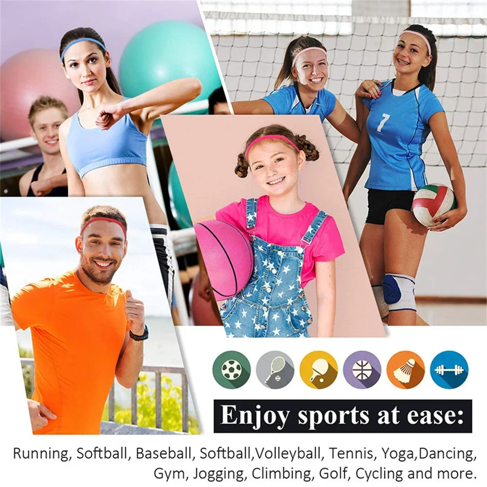 女性ストレッチスポーツヨガヘアバンドヘッドバンド男性用スポーツランニングフィットネスヘッドバンド弾性滑り止め汗止めバンドジムヘッドバンド