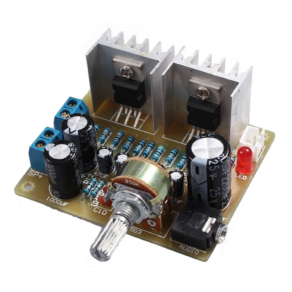 TDA2030A DIY Kit Electronic Amplifier Dual Channel Power Board DIY Kit for Arduino Production Training Suite