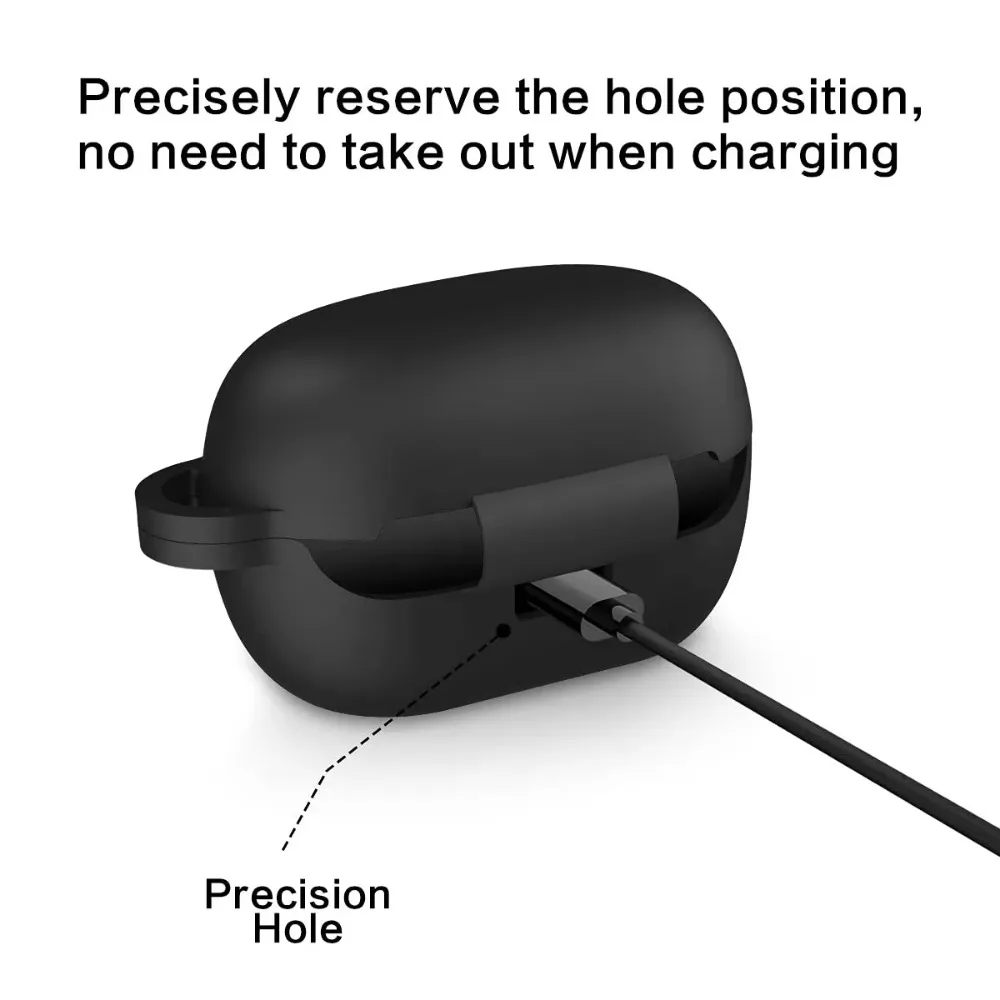 ป้องกันซิลิโคนกรณี Soft Shock Scratch ป้องกันสําหรับ JBL Tune 115 TWS 115TWS หูฟังไร้สาย True Wireless พร้อมพวงกุญแจ