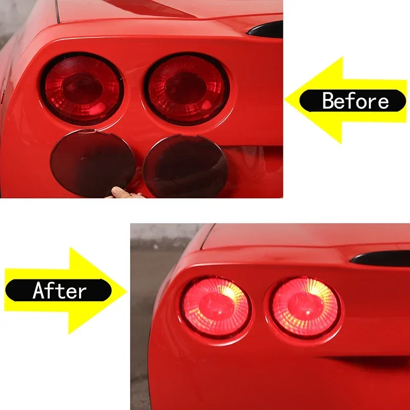 

Для Chevrolet Corvette C6 2005-2013 задний фонарь автомобиля дымчатый черный корпус декоративная наклейка внешний молдинг аксессуары