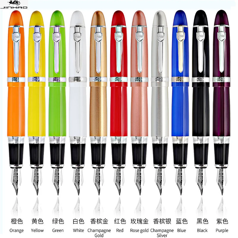 Jinhao 159 Metal Fountain Pen,Multi-Colors 0.5mm Vintage Smooth Writing Luxury Practice calligraphy Pen For Beginners&Collectors