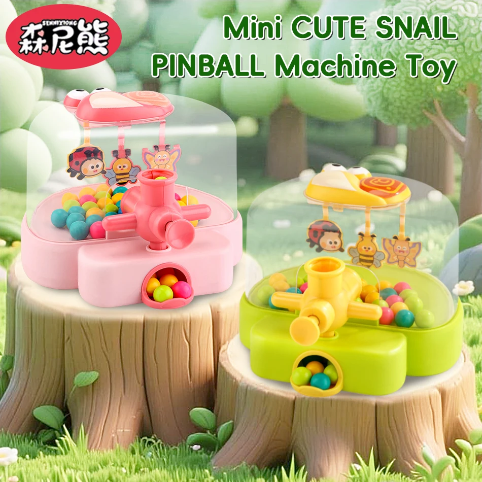 SENNIXIONG لطيف الحلزون دليل صغير إطلاق آلة الكرة والدبابيس الجدول الرخام حفلة التهديف لعبة لعبة تفاعلية للأطفال هدية