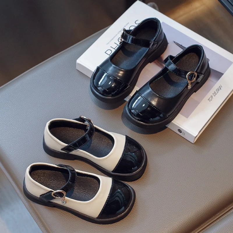 

Girl Princess Leather Shoes 2025Spring Autumn Korean Edition New Le Shoe Fashion Child Anti Slip Performance Shoe Girl Bean Shoe