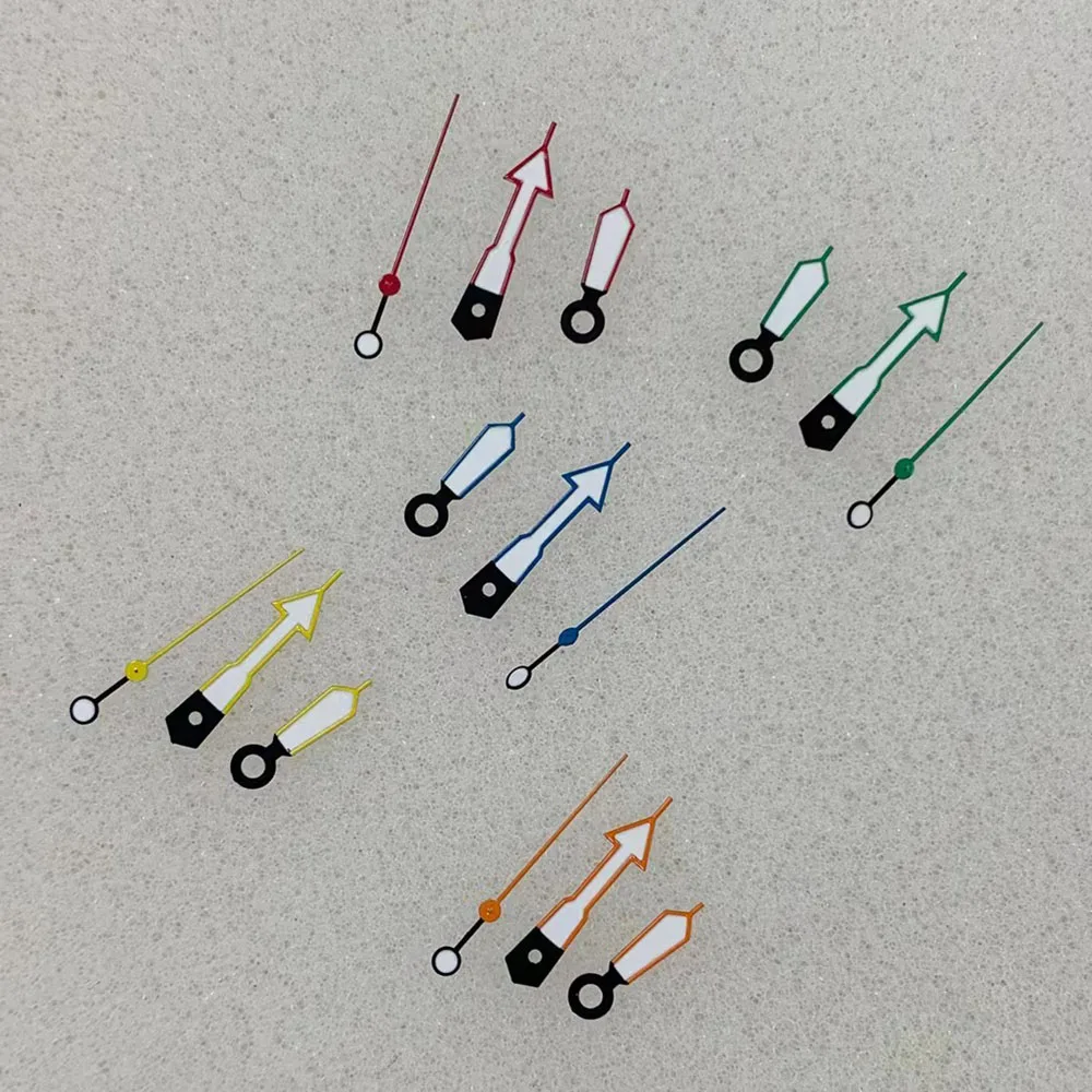 

NH35 Hands Colorful Edge Red Green Blue Orange Pointer Green Glow Watch Pointer Suitable for NH35/NH36/4R Movement