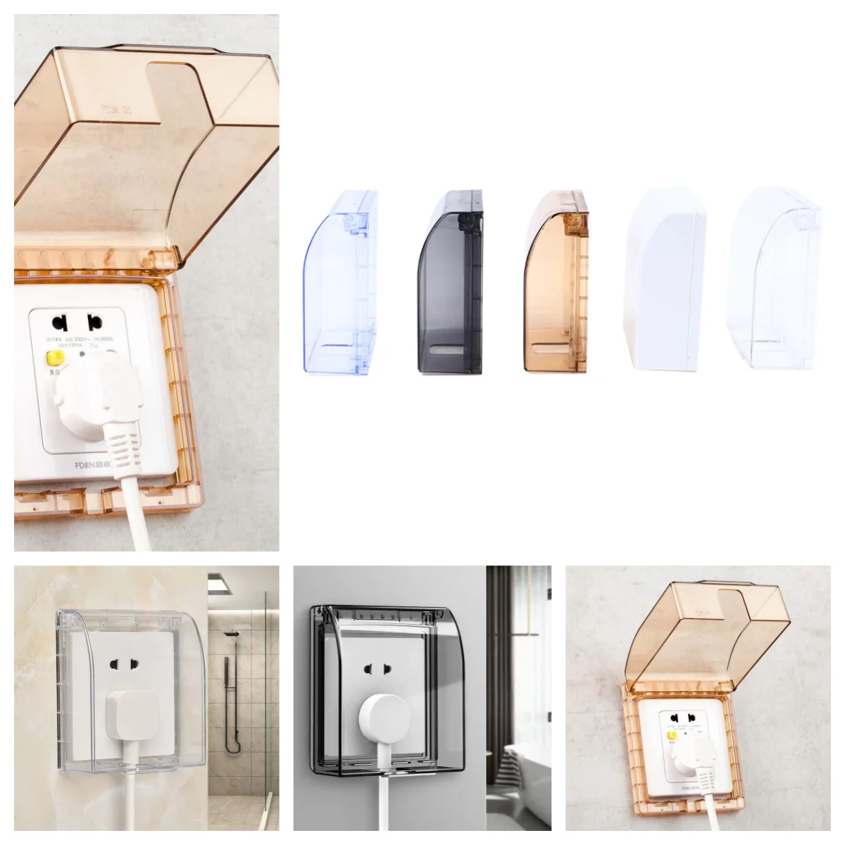

1* Universal Transparent Self-adhesive Switch Socket Wireless Doorbell Waterproof Box