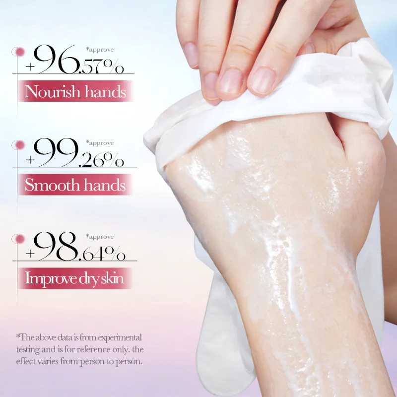 5 عبوات من قناع اليد الخوخي 40 مل - الترطيب العميق وإصلاح البشرة الجافة، يمنع التشققات وتغذية، وحماية الشتاء والعناية اللطيفة