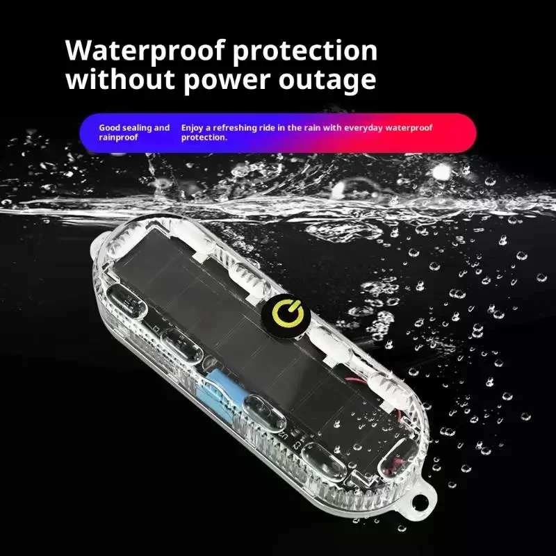 

Car Solar Charging-free Anti-rear Collision And Explosion-proof Safety Light Motorcycle Brake Tail Light Modified Flash Light