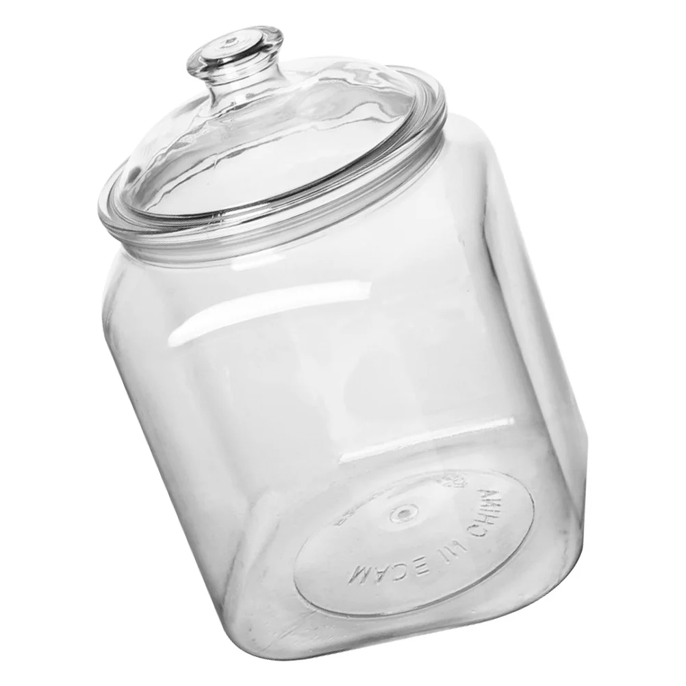 Square Storage Jars Plastic Airtight Grain Containers Food Canisters Dried Fruit Sealed Kitchen BoxesReusable Pet Flour Tea