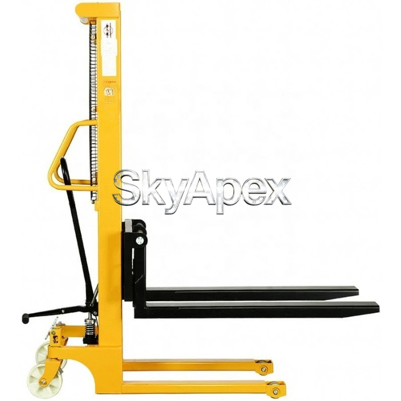 Manual Hydraulic Stacker 2T 3T Small Lifting Hand Truck Warehouse Loading Unloading Mini Forklift Cargo Handling Lifter