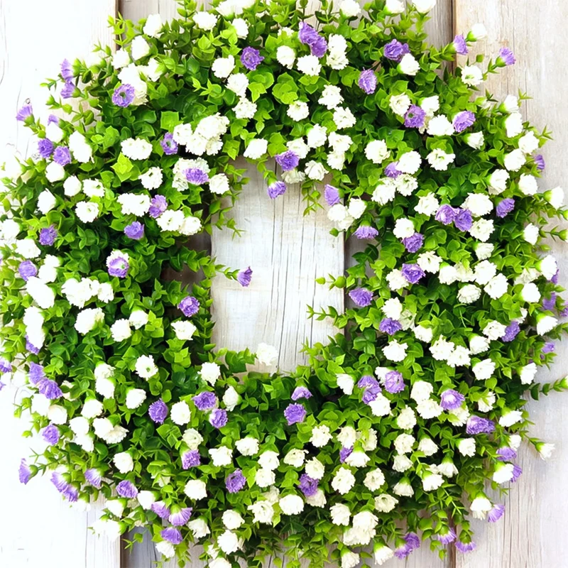 Handmade Colorful Eucalyptus Wreaths Artificial Plastic Wreaths Wedding Parties Doors Windows Pendants Home Decorations